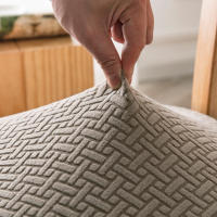 Fundas de asiento para silla de comedor de Jacquard elásticas duraderas, funda de cojín para silla de comedor tapizada elástica lavable extraíble - details 4