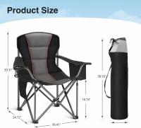 Silla de Camping Plegable de Gran Tamaño Azul Soporte de 450 Libras Silla Deportiva para Césped con Portavasos y Bolsa Térmica - details 15