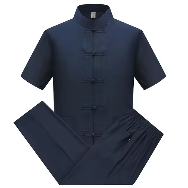 Ropa de estilo chino para hombre, pantalones masculinos con cuello levantado Hanfu - 1
