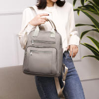 Mochila de viaje informal para mujer, bolso de hombro Oxford impermeable, bolso de mano de gran capacidad, monedero negro, paquete escolar - details 7