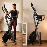 Estática Plegable con Volante de Inercia X-Bike, Sistema Silence Fit, Con y Sin Respaldo, Manillar y Sillín Regulable, Pulso, Pantalla LCD, Soporte para dispositivos, Ruedas - details 23
