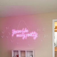Cartel de Luz Neón Rosa 76cm Decoración de Fiesta para Cumpleaños y Bodas - details 2