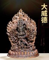 Gran Weide Nepal hecho a mano tibetano tántrico cobre puro antiguo hogar adoración estatua de Buda práctica ornamento - details 0