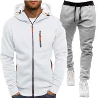 Conjunto de dos piezas para hombre, chándales informales, trajes deportivos para exteriores, sudaderas con capucha y pantalones para correr, Otoño e Invierno - details 6