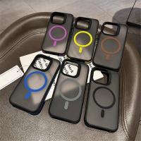 Para iPhone 16 Pro Max funda de teléfono con marco bicolor mate Magsafe de lujo para iPhone 12 13 14 15 11 Pro Max funda protectora magnética - details 0