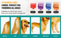 Cortapelos para perros para el cuidado de las cuchillas de acero al carbono Kit de cuidado de perros Motor de alta potencia 7000 rpm Cortapelos profesional para cortapelos inalámbricos recargables gruesos y pesados - details 2