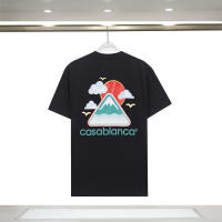 Camiseta Deportiva de Algodón Puro para Hombres Cuello Redondo, Estampado de Logotipo Delantero, Estilo Casual para el Verano - details 13