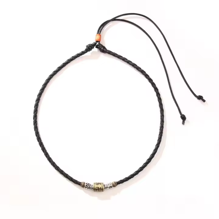 Collares para Hombre Ajustables de Cuerda Encerada, Colgantes de Metal with Diseño Tribal, Estilo Retro Boho, Regalos para Hombre 2025 - 1