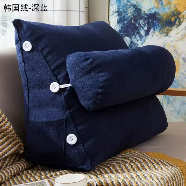Cojín de Esquina Triangular Ideal para Cama, Silla de Oficina Perezosa, Silla de Lectura de Sala de Estar Decoración del Hogar - 1