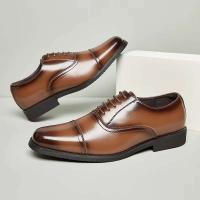 Oxford de negocios de estilo italiano de charol OEM para hombres, cómodos zapatos de boda de otoño con cordones - details 1