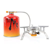 Camping Gas Stove, 3500W Portable Backpacking Stove with Piezo Ignition, Portable Burner, Camping Stove Adapter and Carrying Cas - details 0