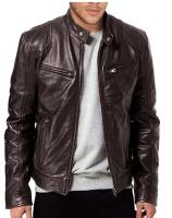 Chaqueta de cuero para hombre, Cazadora Bomber de motociclista, de Pu, informal, holgada, de imitación - details 1