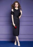 Fei Mengyi rojo verano estilo francés industria pesada lentejuelas pegatina temperamento falda dividida vestido 49735 - details 11