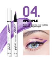 HANDAIYAN Delineador de ojos líquido brillante nacarado de color, pigmento de sombra de ojos metálico, cejas, resistente al agua, arte de labios para fiesta - details 7