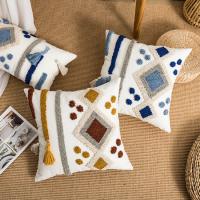 Cojín Bohemio de Terciopelo Almohada de Sofá de Estilo Étnico para Sala de Estar - details 1