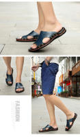 Nuevas sandalias de verano para hombre, zapatillas de playa de verano, sandalias de cuero genuino, zapatillas planas informales transpirables con agujeros - details 12