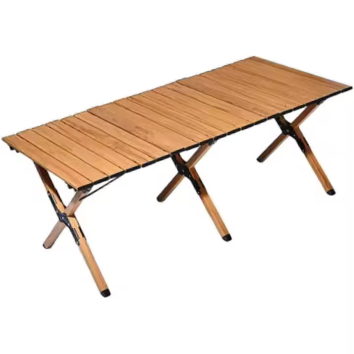 Mesa plegable al aire libre Mesa de campamento Mesa de camping enrollable estable ultraligera con bolsa de transporte para viajes Balcón Jardín Senderismo Mesa de camping al aire libre - 1