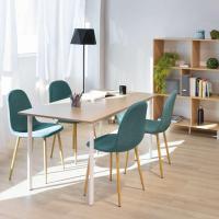 Pack de 2 sillas de Comedor, diseño nórdico con Asiento Acolchado y Respaldo ergonómico - details 1