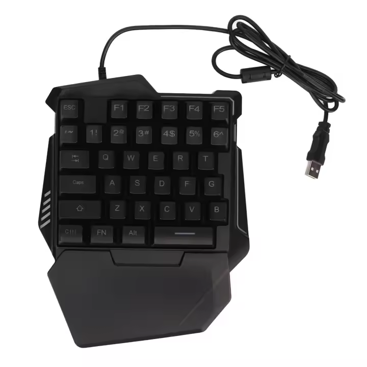 Teclado para juegos con una sola mano Interfaz USB en color de 35 teclas para PC - 1