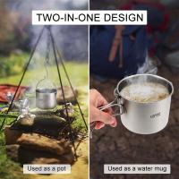 Lixada - maceta colgante portátil de titanio ultraligera, 900 ml/1600 ml, con asa plegable con tapa, utilizada para acampar al aire libre, hacer senderismo, - details 15