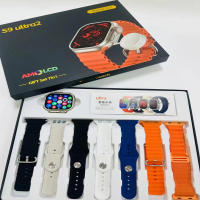 Reloj inteligente deportivo S9 Ultra 2, con 7 piezas, correa, Bluetooth, llamadas, frecuencia cardíaca, resistente al agua, carga inalámbrica - details 3