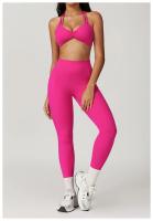 Sujetador de Yoga con cuello fruncido, ropa interior de alto impacto, Bralette acolchado de secado rápido para correr, Fitness y gimnasio - details 16