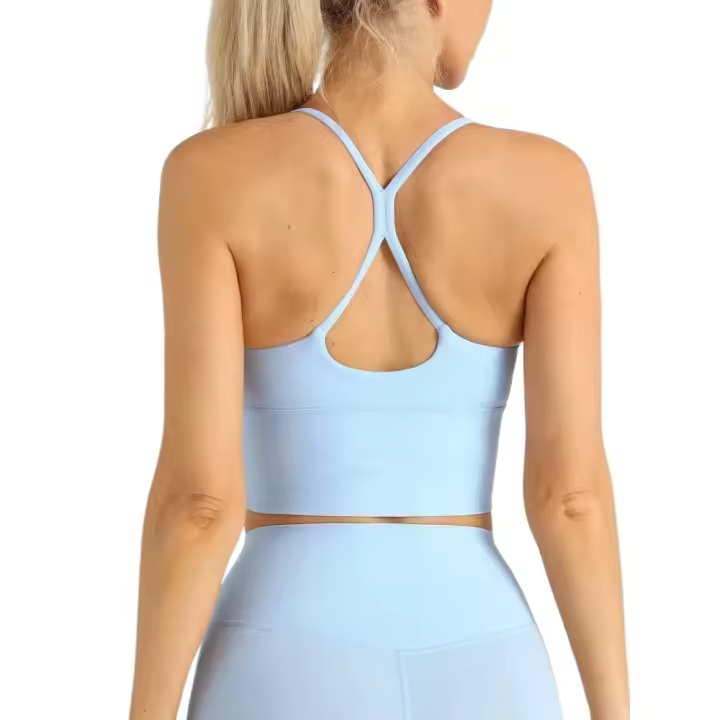 Sujetador Deportivo de Yoga para Mujeres Color Sólido Diseño Cruzado de Espalda Sexy - 1