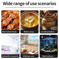 Salinidad de cocina para alimentos, salinómetro de maricultura cocida con pantalla Digital de precisión, cuchara probadora de temperatura de sal - details 2