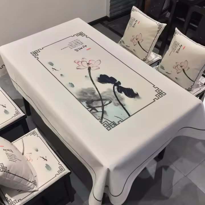 Manteles rectangulares simples y modernos, decoración para fiestas navideñas, mantel impermeable resistente a las arrugas para decoración de bodas - 1