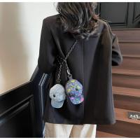 Gorra de béisbol vaquera, bolso cruzado, bolsa de almacenamiento para auriculares, Mini sombrero Harajuku, billetera, monedero de lona portátil de estilo coreano para uso diario - details 12