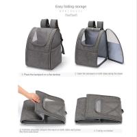 Mochila plegable portátil para perros, suministros para gatos, bolsa transpirable para mascotas - details 7