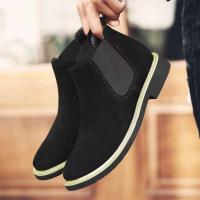 Botas altas de estilo británico para hombre con punta puntiaguda, botas antideslizantes de suela suave transpirables de gran tamaño para exteriores, zapatos casuales para hombre - details 0
