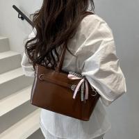 Bolso de hombro portátil de cuero PU con lazo, bolso de hombro Y2K para ir al trabajo, bolso francés para las axilas, bolso de ocio de estilo coreano para mujer - details 14