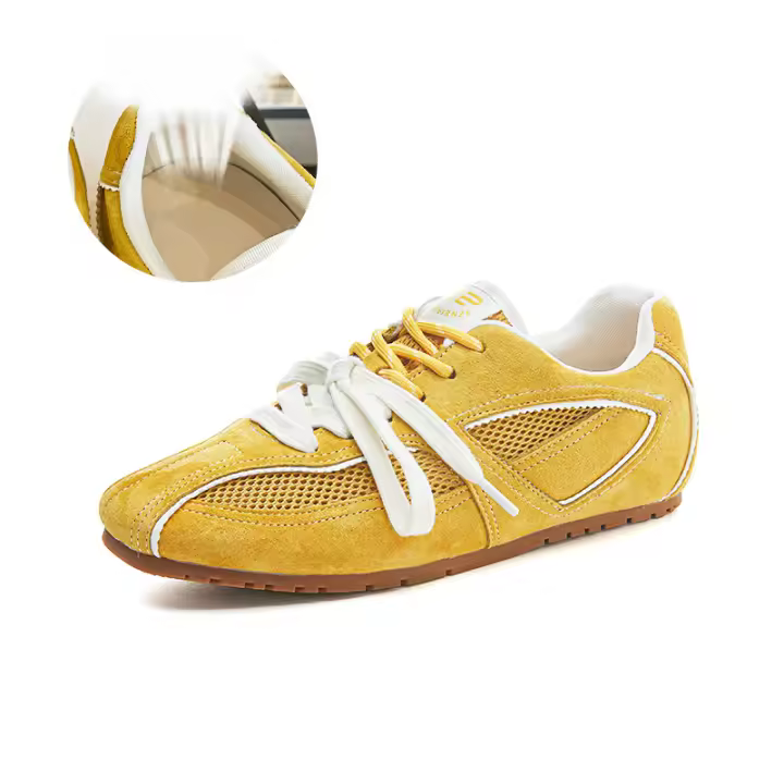 Plantillas de piel de cerdo zapatos retro de entrenamiento alemanes nuevos zapatos de mujer casual versátil cuero Forrest Gump zapatos - 1