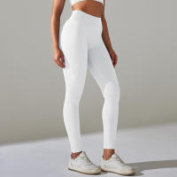 Pantalones deportivos de cintura alta sin costuras para yoga para mujer para hacer ejercicio y correr - details 56