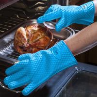 guantes para hornear, silicona, NUEVO: aún más resistentes al calor, guantes para grill, agarraderas, guantes para horno azul - details 2