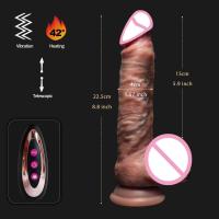Embalaje privado SEX Dildos de pene vibratorio realista, consolador de empuje, vibrador para mujeres, vibradores con control remoto, juguete sexual anal con - details 9