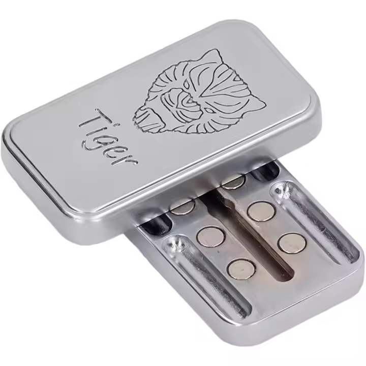 Juguete Sensorial Deslizante Magnético, Patrón de Tigre, Alivia el Estrés, Juguete Deslizante de Empuje con Yema del Dedo de Met - 1