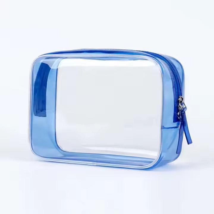 Bolsas de almacenamiento de viaje para cosméticos, estuches transparentes impermeables de PVC, bolsa de lavado con cremallera de plástico grande, bolsa de maquillaje portátil - 1