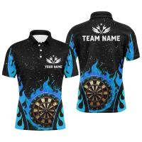 Camisas gráficas de dardos de tendencia para hombres, moda de verano, nombre personalizado, uniformes de equipo deportivo impresos en 3D, camisa informal de gran tamaño - details 4