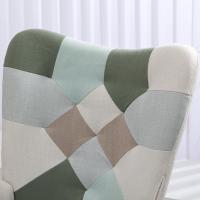 Sillones de salón Butaca nórdica Sillas Escandinavo Relax Acolchado con reposabrazos y patas de madera, tela, para dormitorio comedor, gris - details 11