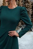 Vestido de manga larga con abertura por debajo de la rodilla para mujer, vestido elegante y hermoso con cuello redondo, moda 2025 - details 18