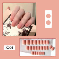 Juego de uñas postizas color rosa melocotón, 24 piezas con adhesivo, ideal para mujeres y niñas - details 3