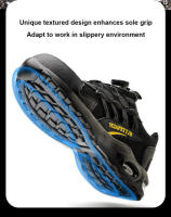 Zapatos De Seguridad Para Hombre Con Botones Giratorios Y Punta De Acero Indestructibles Antipinchazos Y Con Almohadilla De Aire Botas De Trabajo Con Suela De Goma Material De Tela Y Algodón - details 13