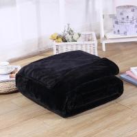 WAOW-Microlino esponjoso cálido para camas, 220x240cm, funda de sofá suave, manta polar de lana Coral azul negro liso, primavera e invierno. - details 5