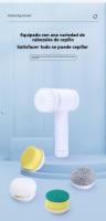 Cepillo de Limpieza Eléctrico Cepillo de Baño con Mango de Madera para Limpieza de Cubierta, Suelo, Azulejo, Ventana, Fregadero, Cocina Cepillo de Limpieza Fuerte con Mango Largo - details 2