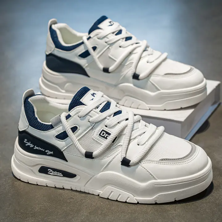 Zapatos blancos transpirables para hombre, zapatillas bajas combinables a la moda, informales, a la moda, verano 2025 - 1