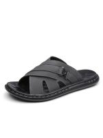 Sandalias de Cuero Transpirables para Hombres al Aire Libre Zapatos Casuales de Playa de Gran Tamaño - details 0