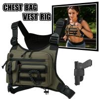 Bolsa de pecho para hombres y mujeres, para correr, senderismo, chaleco EDC, impermeable, antirrobo, para deportes y entrenamientos al aire libre - details 1