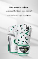 Guantes boxeo 12 oz hombre mujer kick boxing Duradero MMA  marciales muay thai niños entrenamiento Equipos de protección - details 0